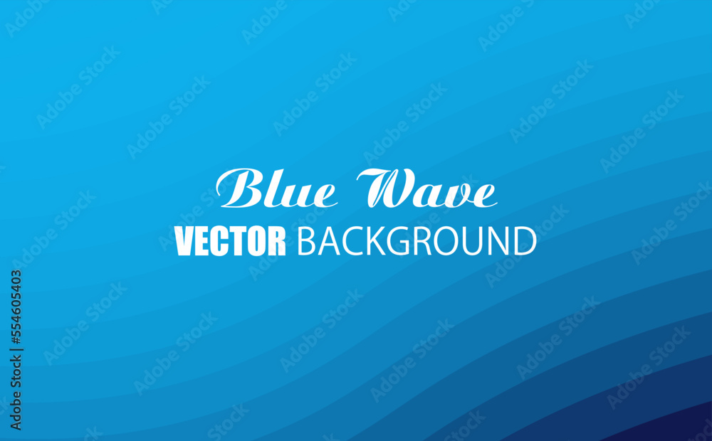 青色の波紋グラデーションが滑らかに広がるタイトル背景画像用のベクターイラストEPS10