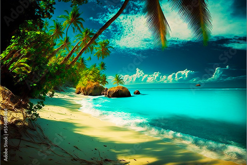 Tropical Island. Beach. 