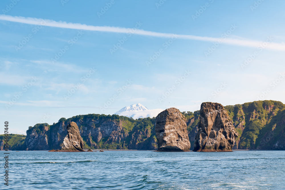 Gigantic rocks standing out of the Avacha bay. Kamchatka