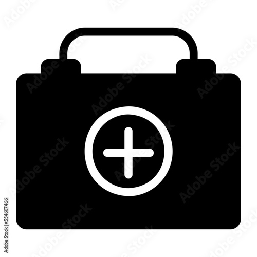 frist aid kit glyph icon