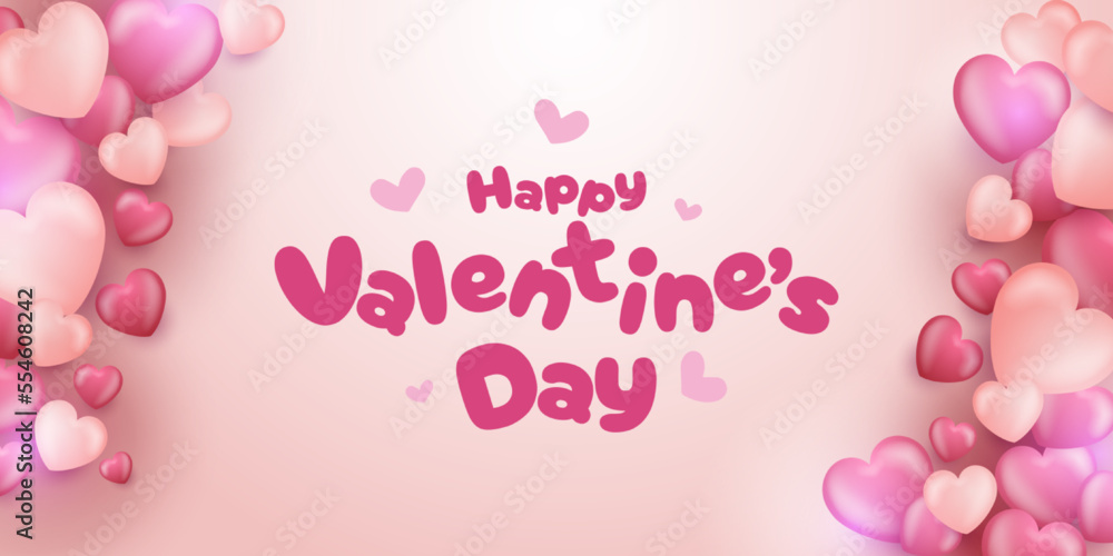 Realistic design vector gradient valentine's day background