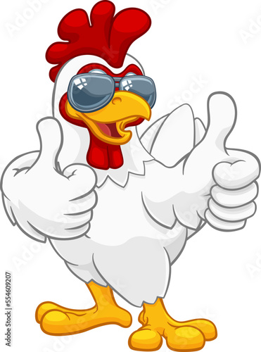 A chicken rooster cockerel ...