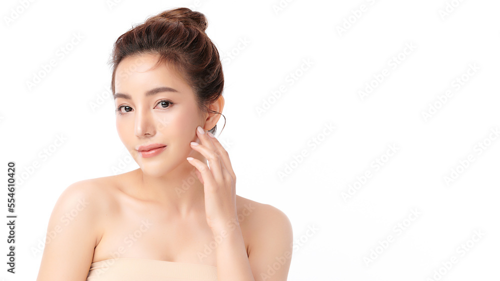 Beautiful young asian woman with clean fresh skin on white background, Face care, Facial treatment, Cosmetology, beauty and spa, Asian women portrait. Beautiful young asian woman with clean fresh skin on white background, Face care, Facial treatment, Cosmetology, beauty and spa, Asian women portrait.