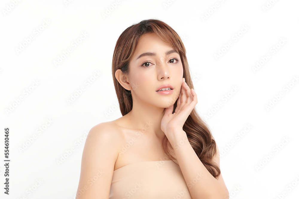 Beautiful young asian woman with clean fresh skin on white background, Face care, Facial treatment, Cosmetology, beauty and spa, Asian women portrait. Beautiful young asian woman with clean fresh skin on white background, Face care, Facial treatment, Cosmetology, beauty and spa, Asian women portrait.