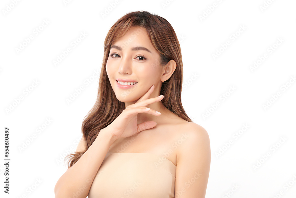 Beautiful young asian woman with clean fresh skin on white background, Face care, Facial treatment, Cosmetology, beauty and spa, Asian women portrait. Beautiful young asian woman with clean fresh skin on white background, Face care, Facial treatment, Cosmetology, beauty and spa, Asian women portrait.