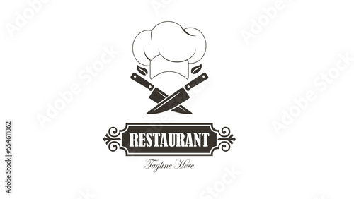 chef master logo with chef hat on white background