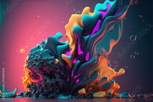 Fluid Color Abstract Background, Colorful abastract background. © Concept Killer