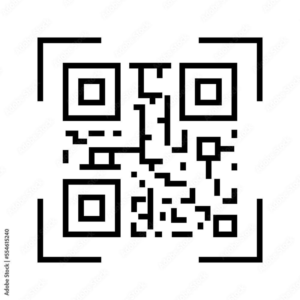 Qr Code icon. sign for mobile concept and web design. vector illustration