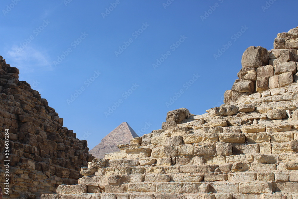 Giza Pyramids in the morning, Cairo, Egypt Giza Pyramids in the morning, Cairo, Egypt