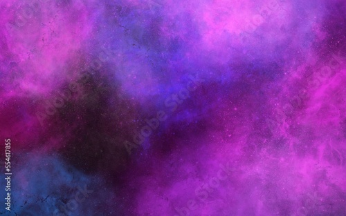 Foto pink and purple on black background, space concept