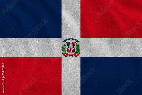 National flag  of Dominican Republic. Background  with flag  of Dominican Republic