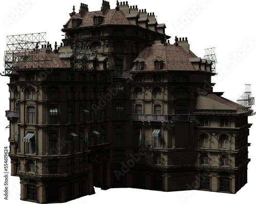 European building, Side View, Generative AI