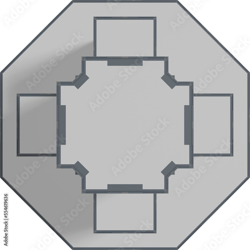 Skyscraper, Plane View, Generative AI