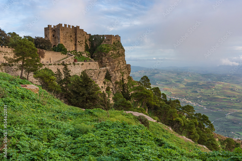 The castle of Venus in the medieval village of Erice, province of Trapani IT	