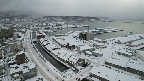 Otaru, Japan - December 18, 2022: Otaru During Winter Season
