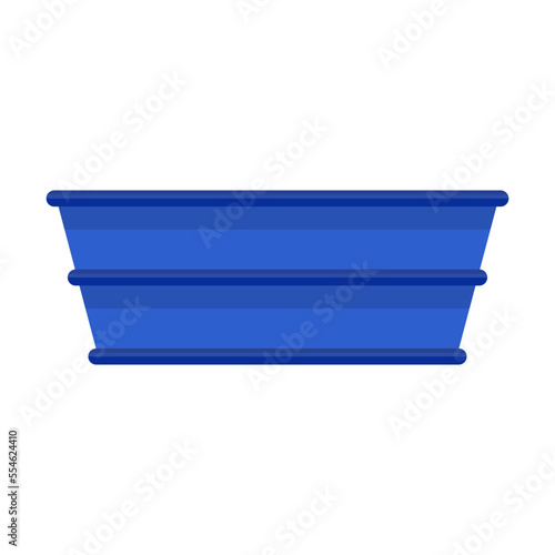 Bar counter without stools vector illustration. Cartoon blue wooden tables for pubs, bars and clubs isolated on white background. Alcohol, interior concept