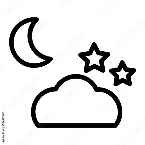 cloudy night icon