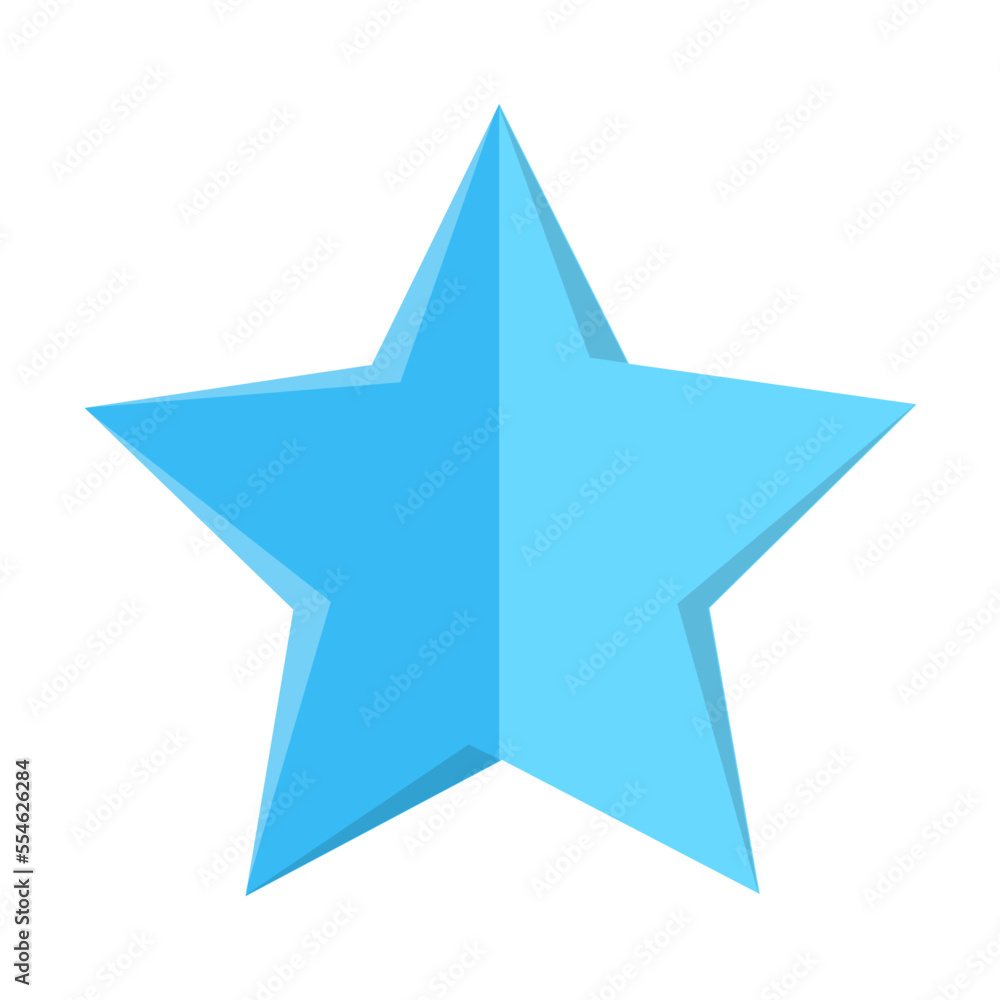 Cartoon drawing of star figure or form for preschool kids on isolated white background. Basic geometric shape for children vector illustration. Education, geometry concept Cartoon drawing of star figure or form for preschool kids on isolated white background. Basic geometric shape for children vector illustration. Education, geometry concept