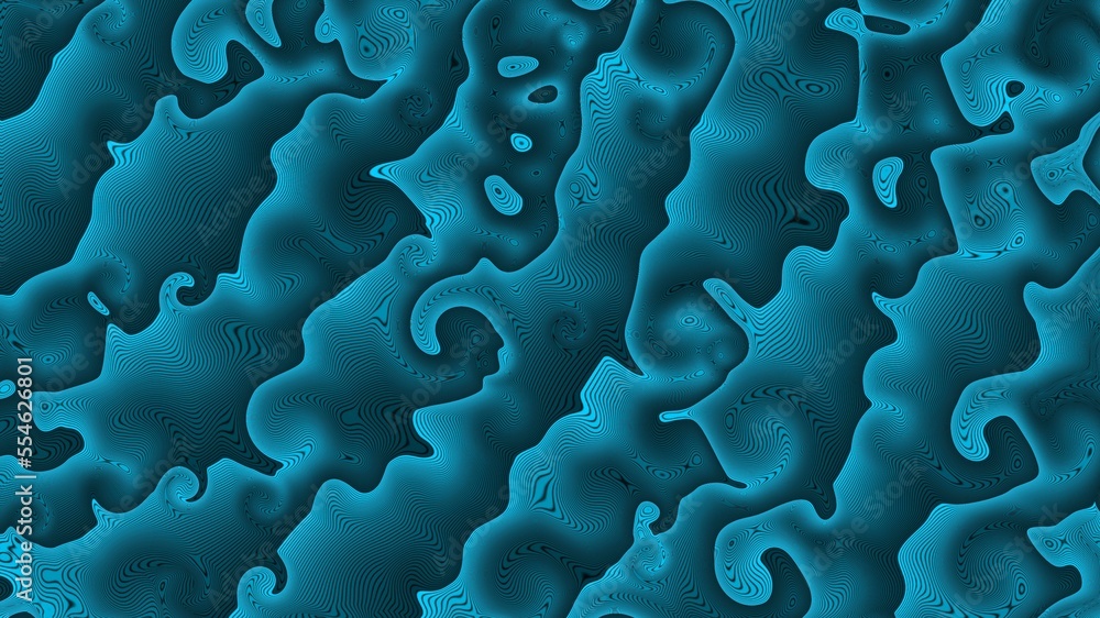 Illustration of a blue glowing background with wavy stripes and added effects Illustration of a blue glowing background with wavy stripes and added effects