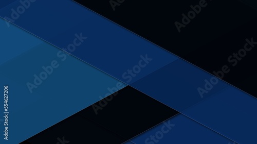 Illustration of blue black transparent background with geometric shapes and effects