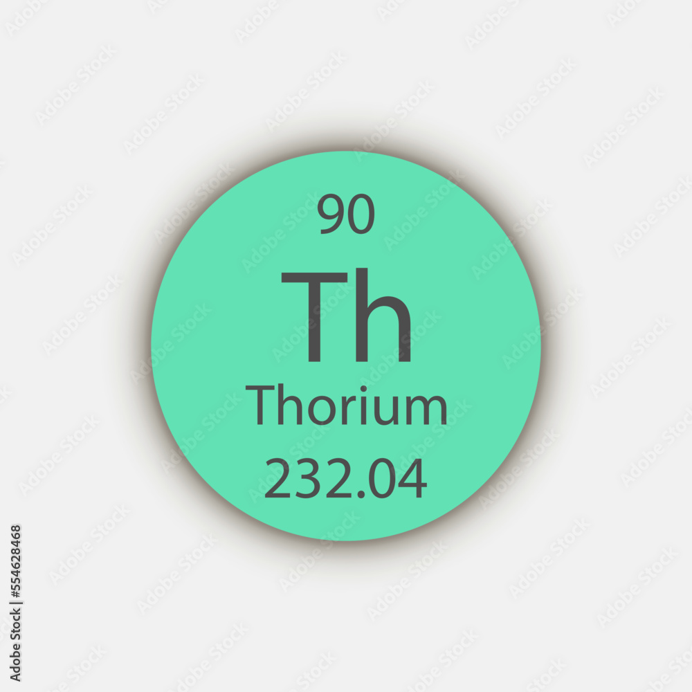 Thorium symbol. Chemical element of the periodic table. Vector illustration. Thorium symbol. Chemical element of the periodic table. Vector illustration.