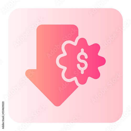dollar gradient icon