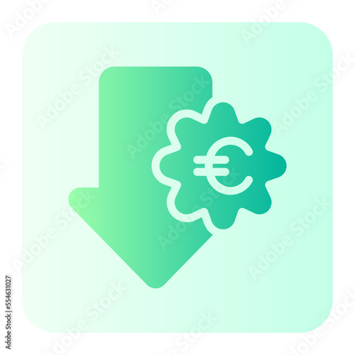 Euro gradient icon