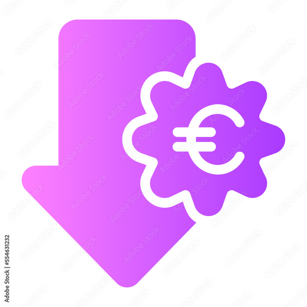 Euro gradient icon