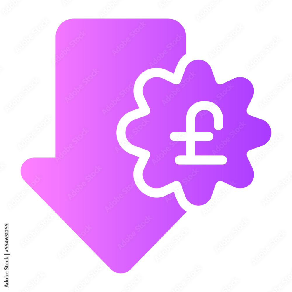 pound gradient icon pound gradient icon