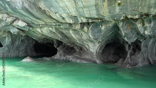 motor boat tourist trip to the marble caves in Chile photo