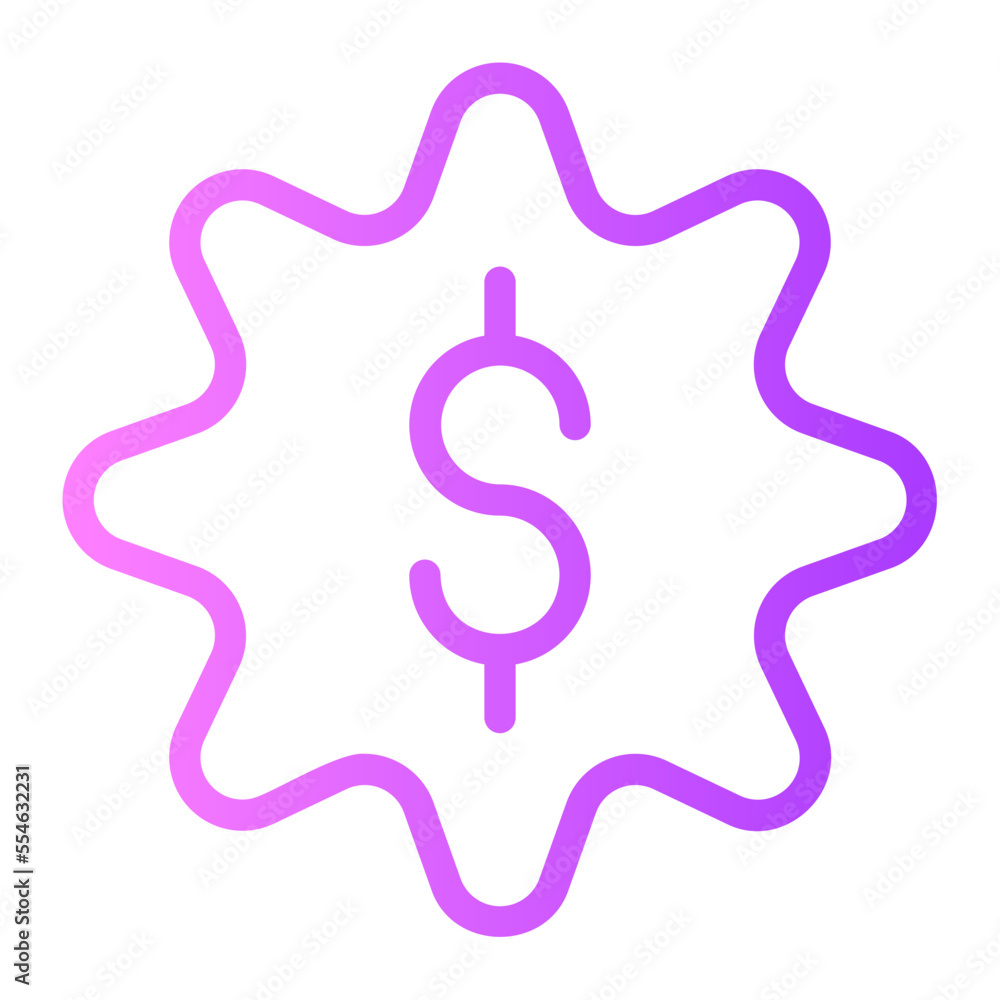 dollar gradient icon dollar gradient icon