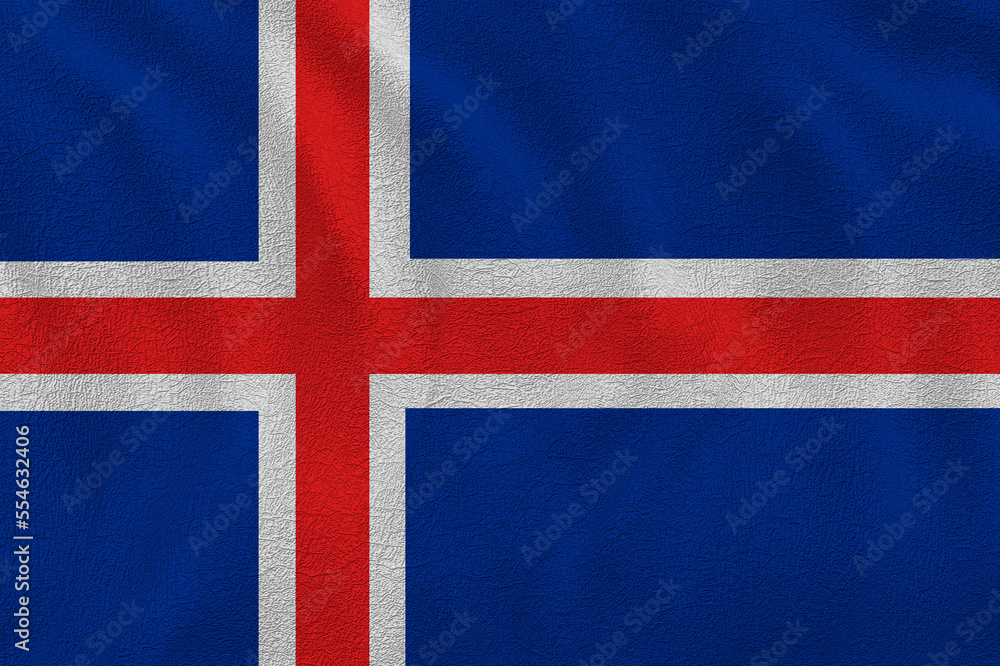 Fototapeta premium National flag of Iceland. Background with flag of Iceland