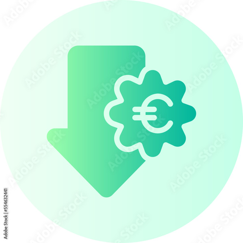 Euro gradient icon