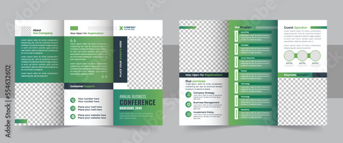 Business development conference trifold brochure template design, Business tri fold Brochure, Corporate brochure, trifold template design