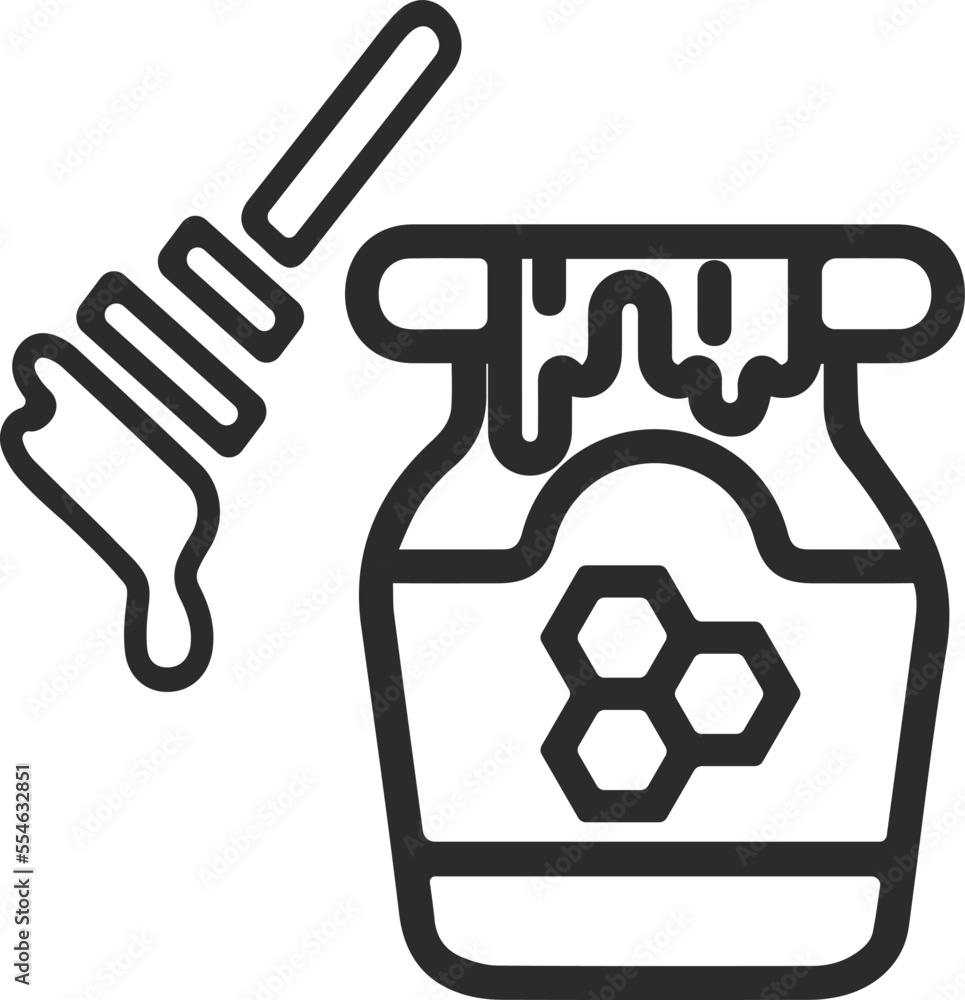 Honey icon, honey jar icon black vector Honey icon, honey jar icon black vector
