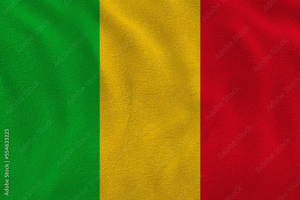 Obraz premium National flag of Mali. Background with flag of Mali.