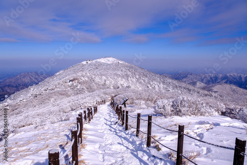 Scenic view of snow-covered mountains against the sky