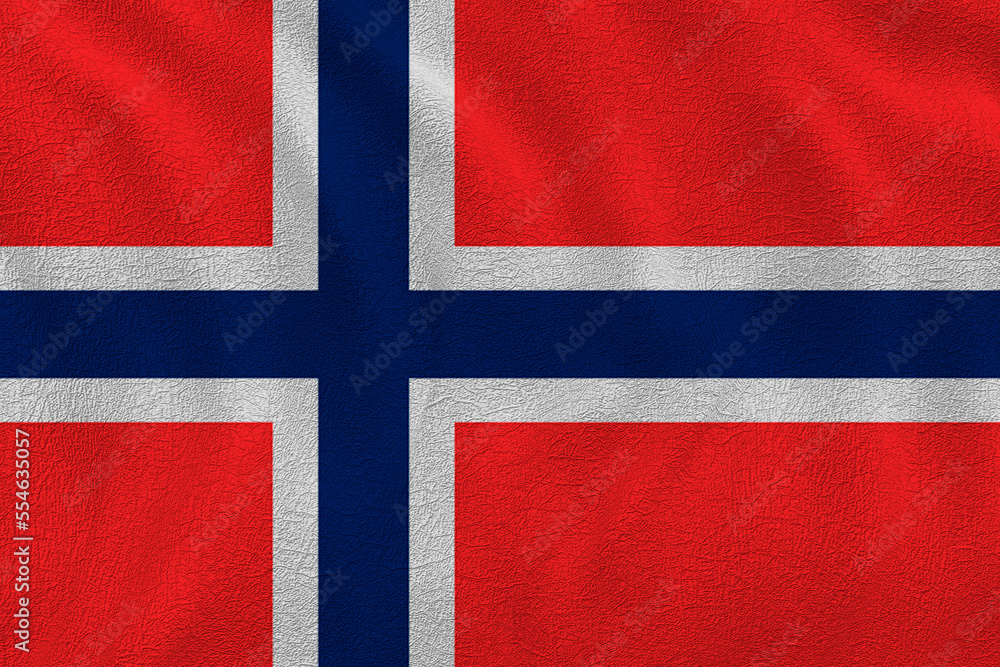 Fototapeta premium . National flag of Svalbard. Background with flag of Svalbard.