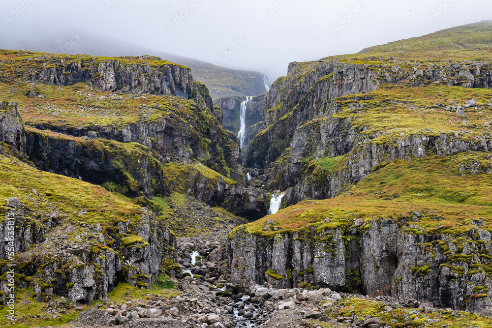 Landscape of the East Fjords (Iceland)