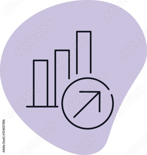 Business growth chart. Finance analytics. Vector illustration