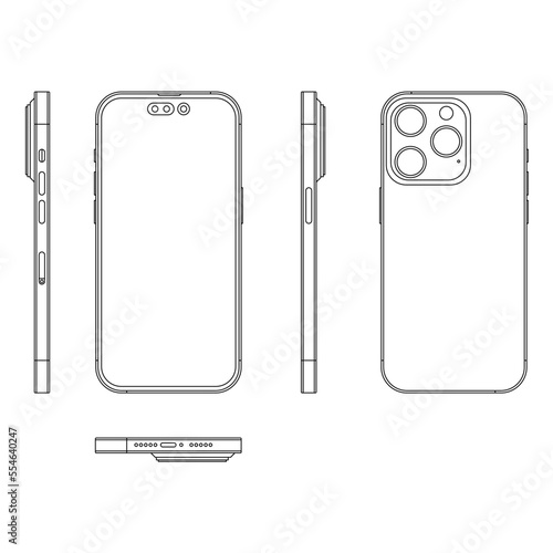 Smartphone 14 pro. Stock Vector	
