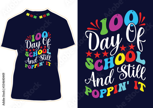 100 days of school t-shirt  design
