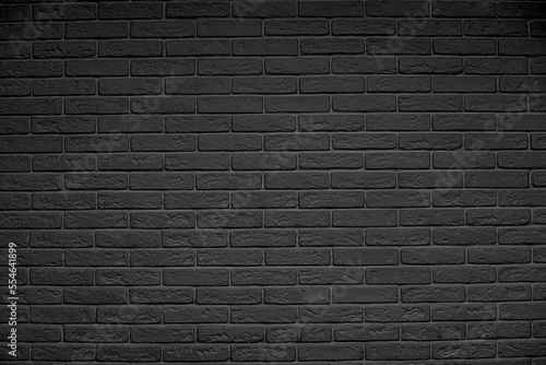 black brick wall texture for pattern background. copy space.