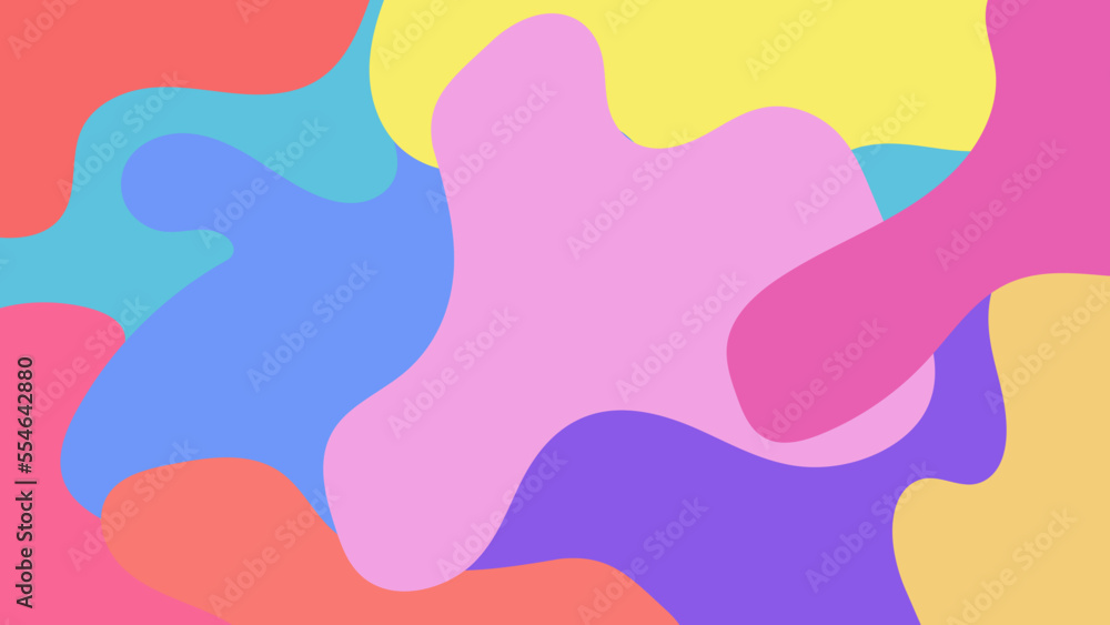 aesthetic abstract colorful freeform liquid, fluid wallpaper illustration, perfect for banner, postcard, wallpaper, backdrop, background