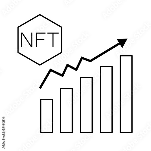 NFT coin line icon, unique token and blockchain, non fungible token vector icon, vector graphics, editable stroke outline sign