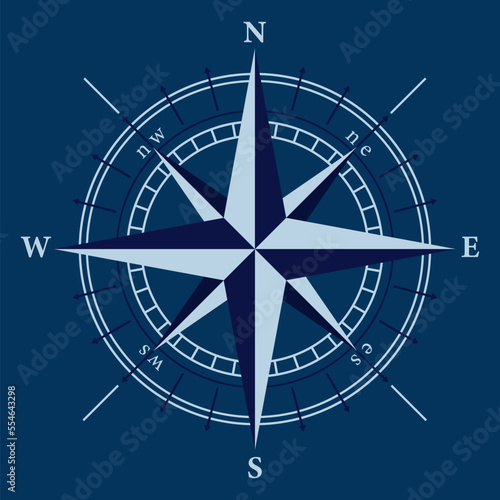 Canvas Print Wind rose, compass for banners, prints, travel.