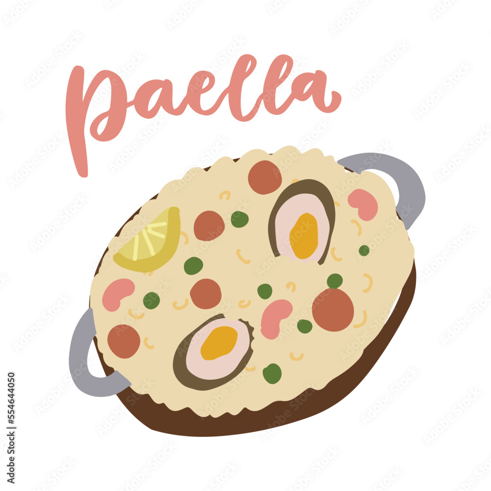 Paella rice with sea food. Latin american food cousin. Paella rice with sea food. Latin american food cousin.