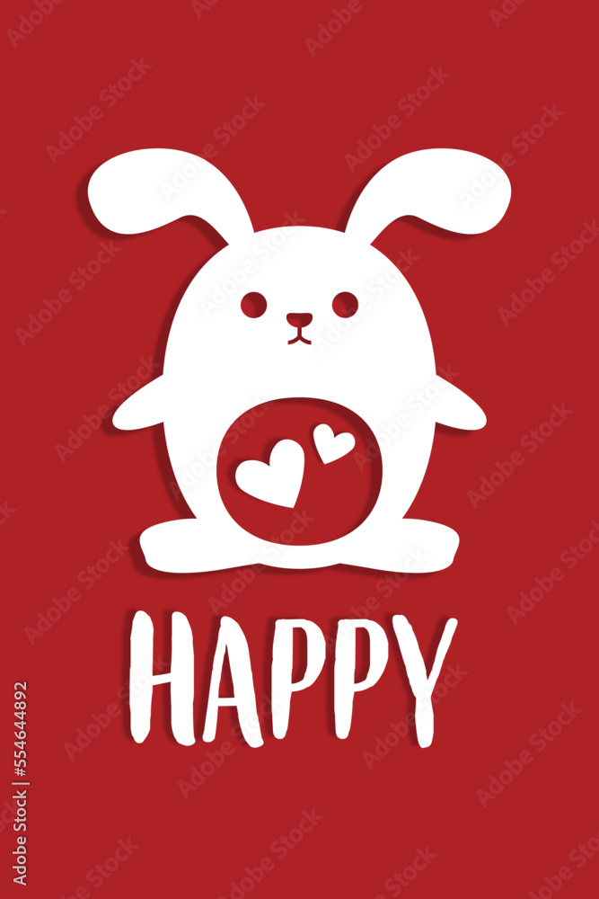 Happy Rabbit Bunny Card Happy Rabbit Bunny Card