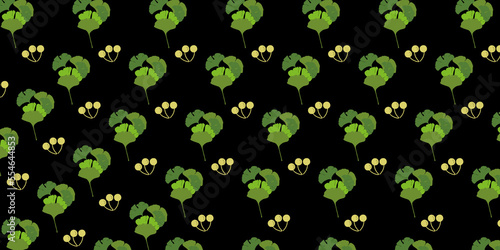  Vector seamless beautiful pattern flower and leaves flat background