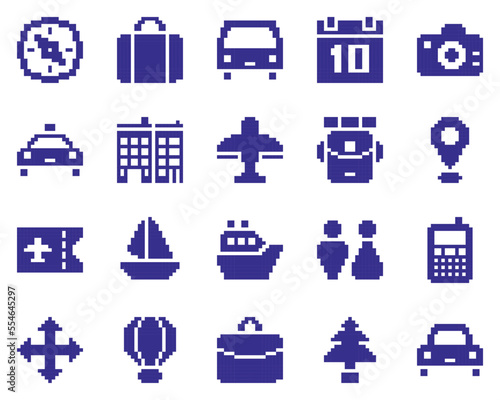 Vector travel icon Pixel art